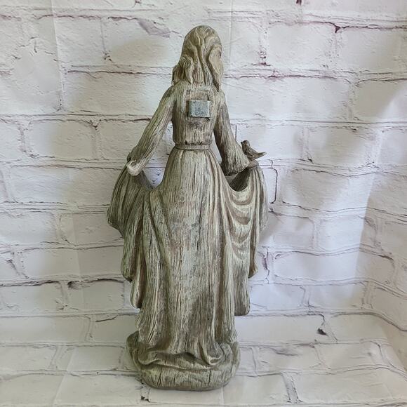 Colorful Girl with Flowers Bird Seed Feeder – Delightful Garden Decor - Statue - Picture 5 of 7